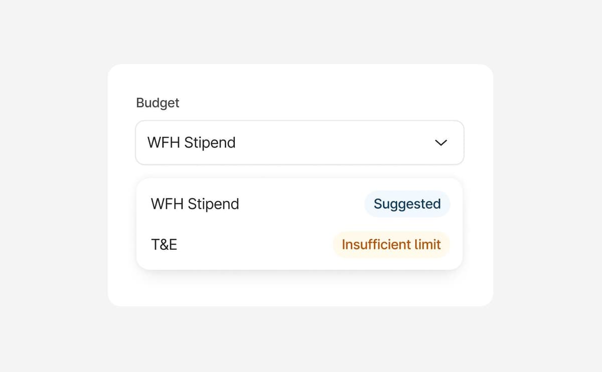 Budget suggestions feature