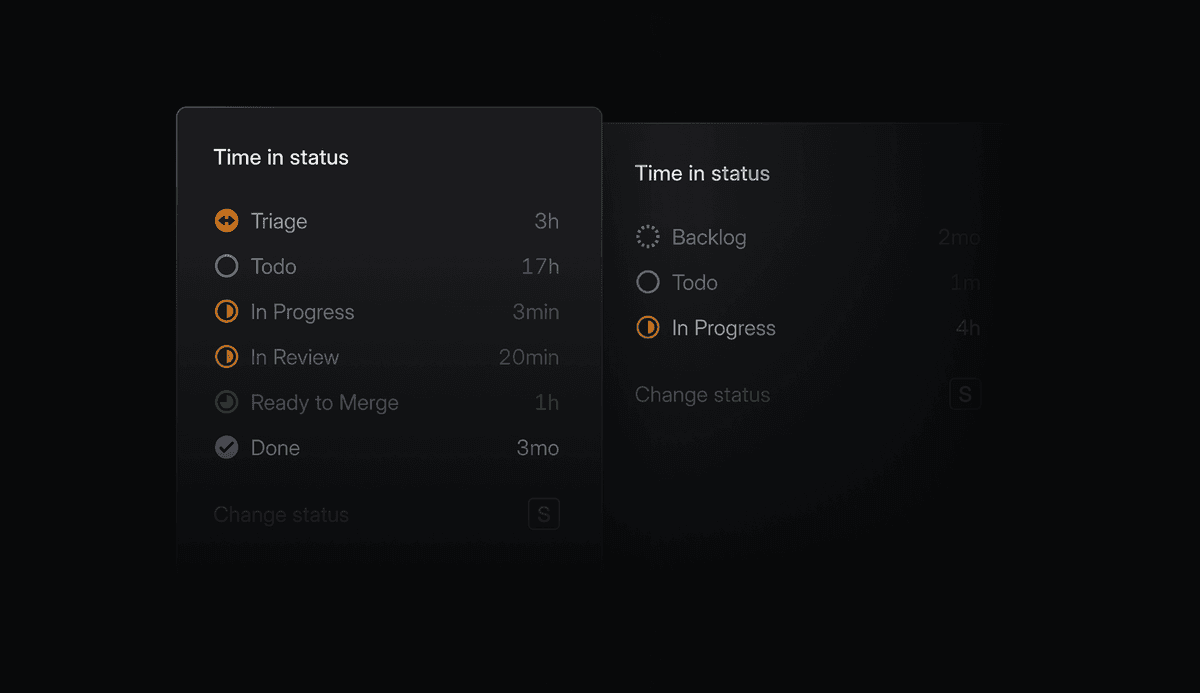 a screenshot of the time in status UI