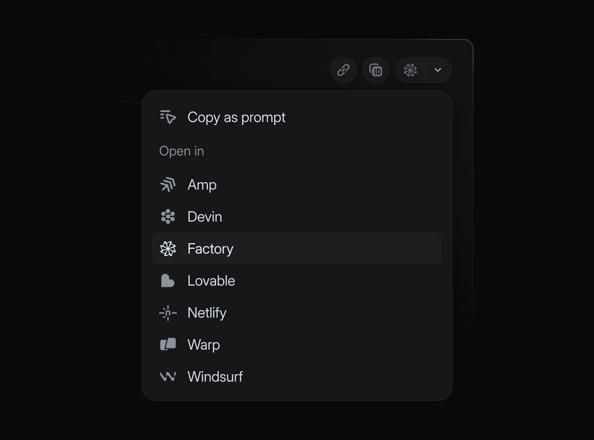 New AI coding tools supported for deeplinking