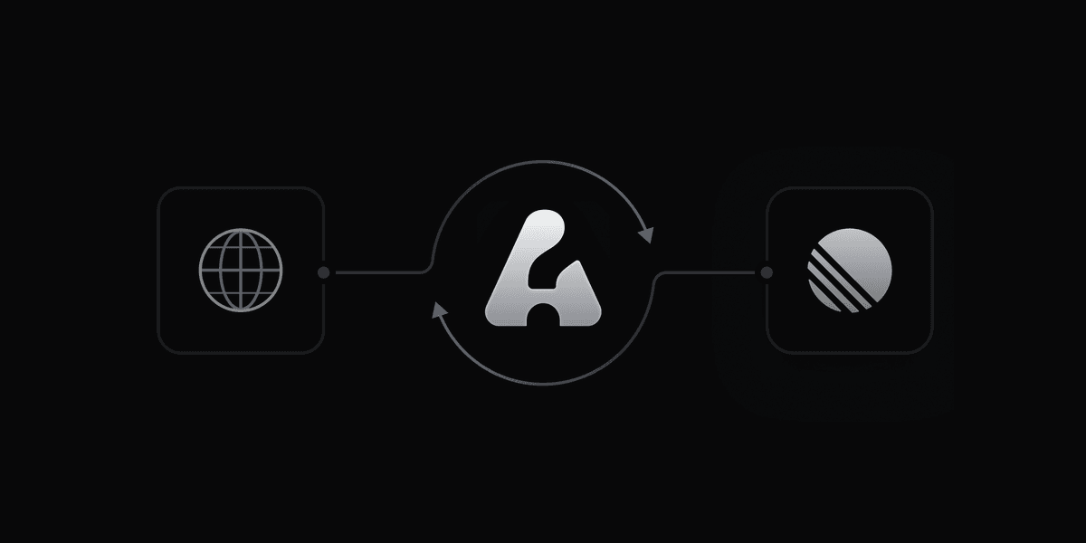 Hero image showing web connecting to Asks connecting to Linear