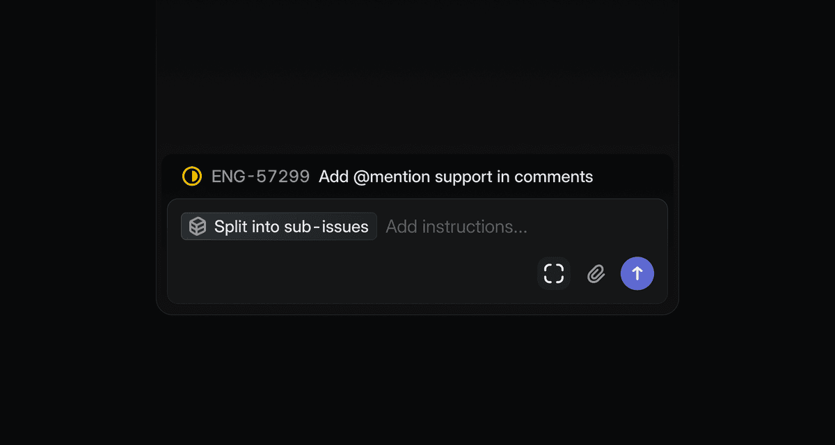 Skill loaded in agent chat by pressing / and selecting "Split into sub-issues" skill