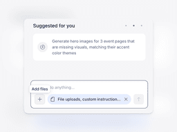 A white UI card titled 
