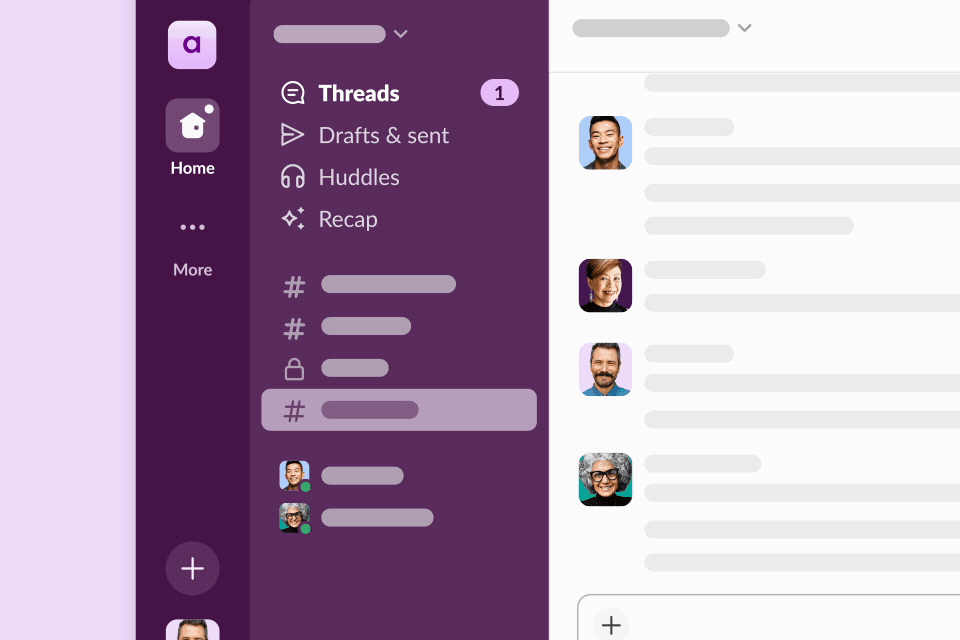 Slack desktop app showing new Files and Tools tabs, and new Directories page at the top of the sidebar
