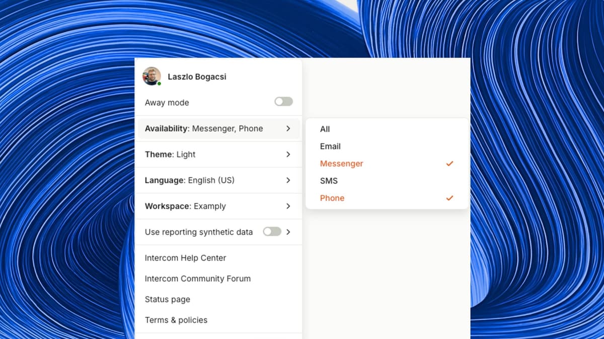 Channel availability settings