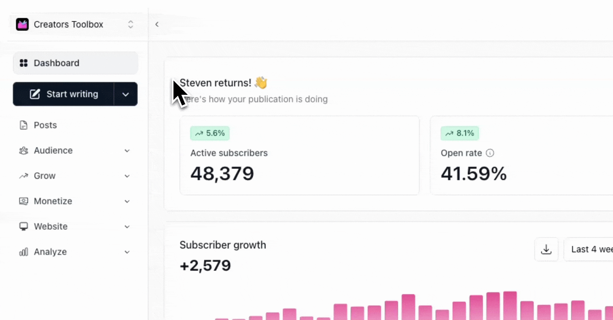 Publication search and sorting interface