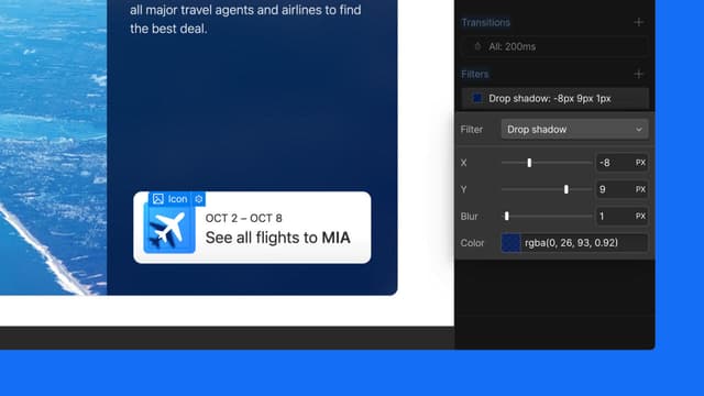 Drop shadow filters