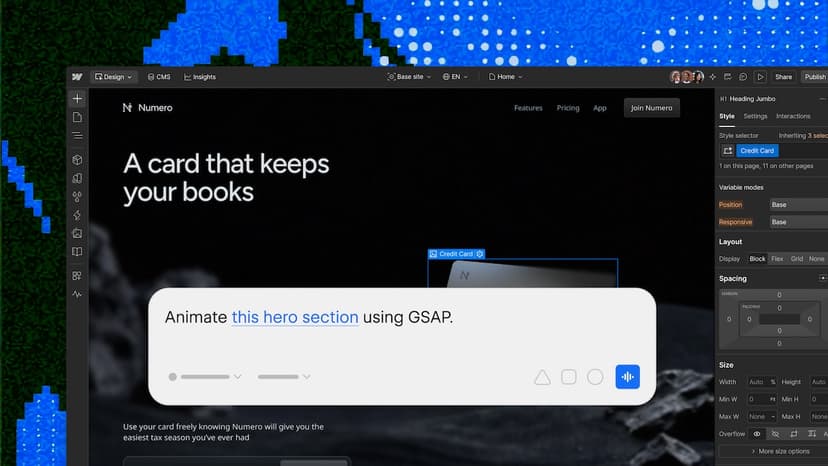MCP adds interactions, faster CMS access, and Webflow Cloud