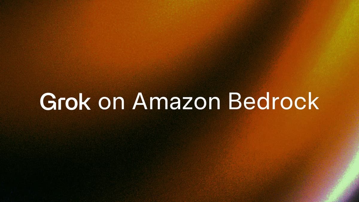 xAI and Amazon Bedrock logos overlaid on a gradient