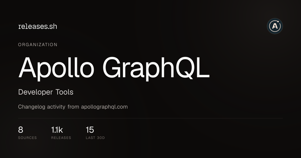 Apollo GraphQL Release Notes & Changelog · September 2026 — Releases Index