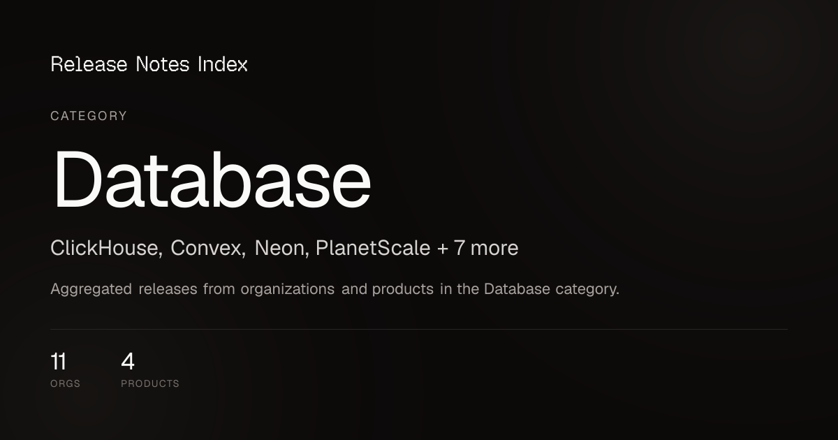 Database — releases.sh